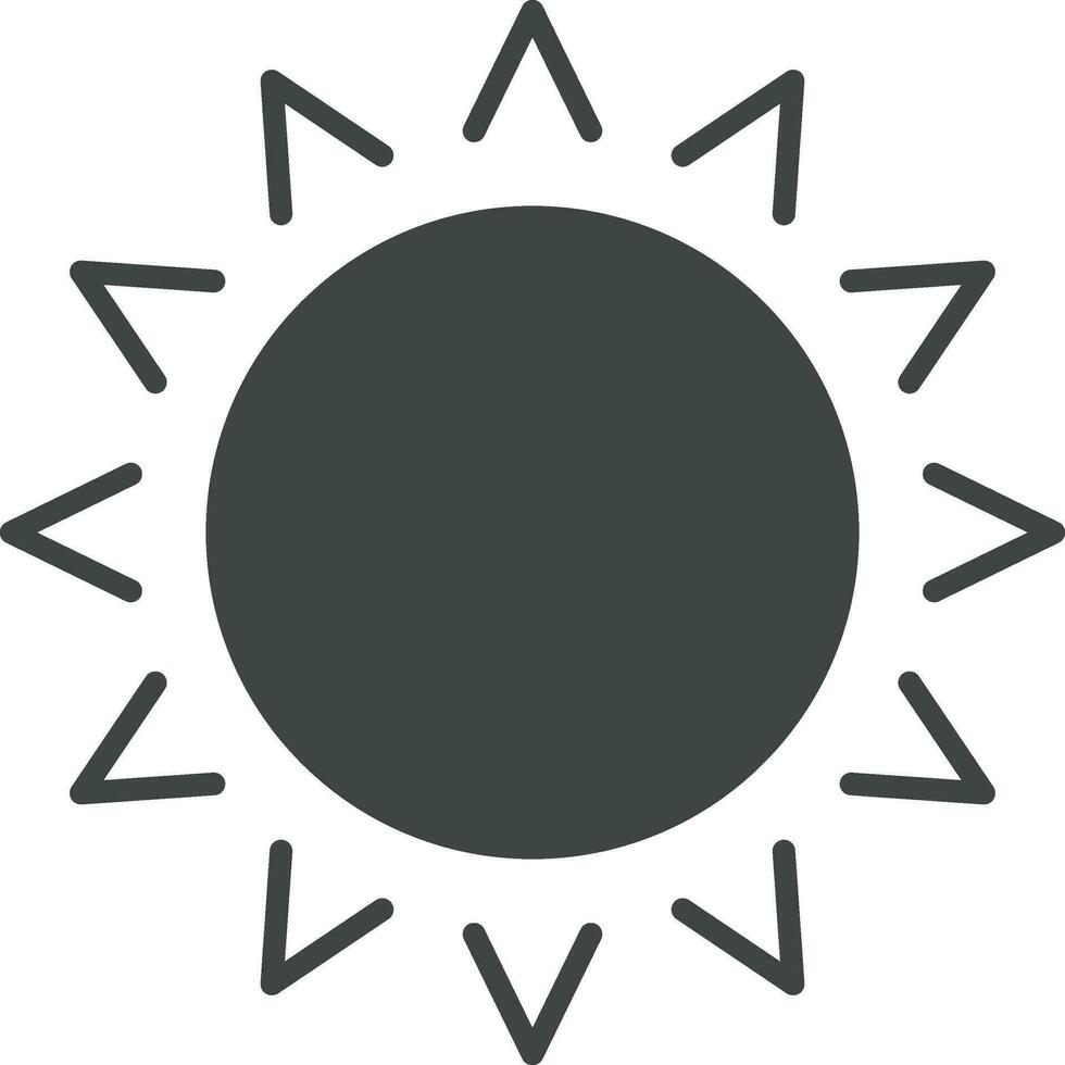 Sun icon vector image. Suitable for mobile apps, web apps and print media.