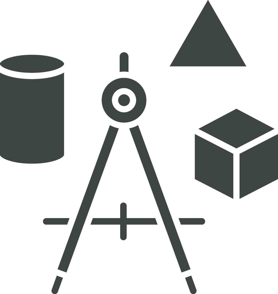 Studying Geometry icon vector image. Suitable for mobile apps, web apps and print media.