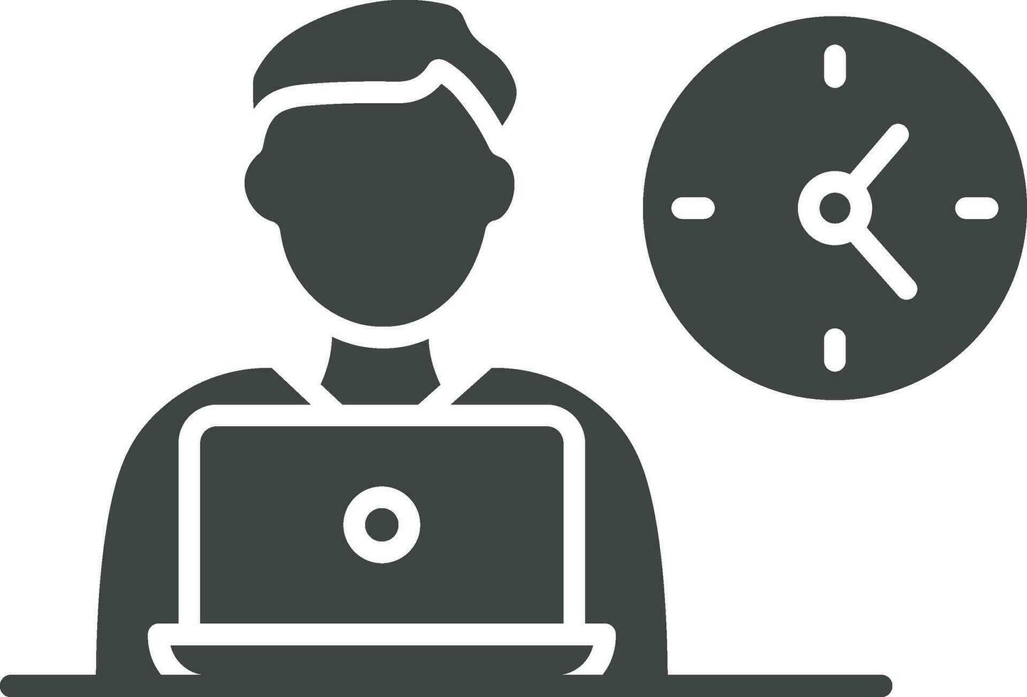 Working Time icon vector image. Suitable for mobile apps, web apps and print media.