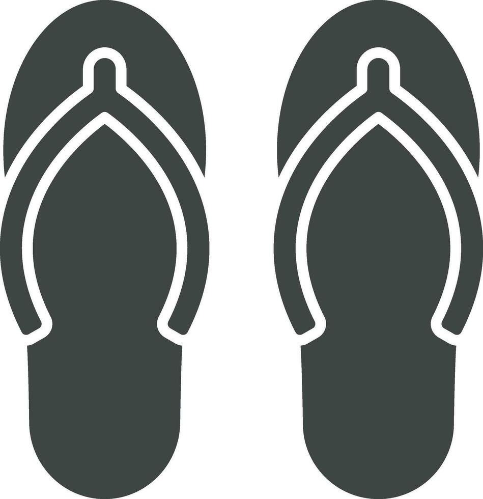 Slippers icon vector image. Suitable for mobile apps, web apps and print media.