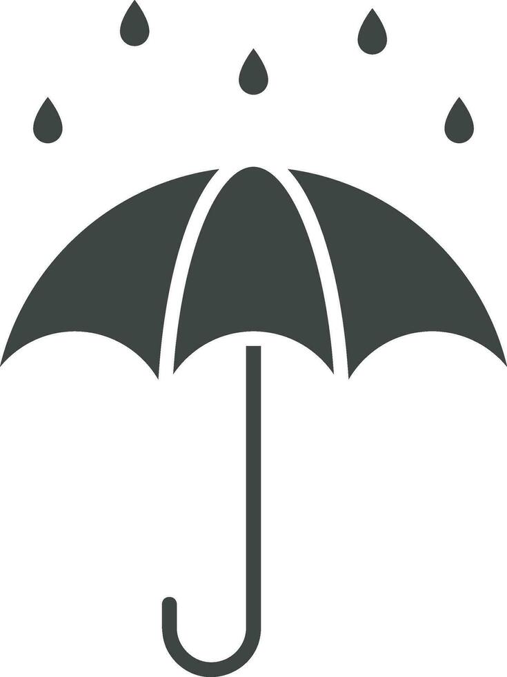 paraguas con lluvia gotas icono vector imagen. adecuado para móvil aplicaciones, web aplicaciones y impresión medios de comunicación.