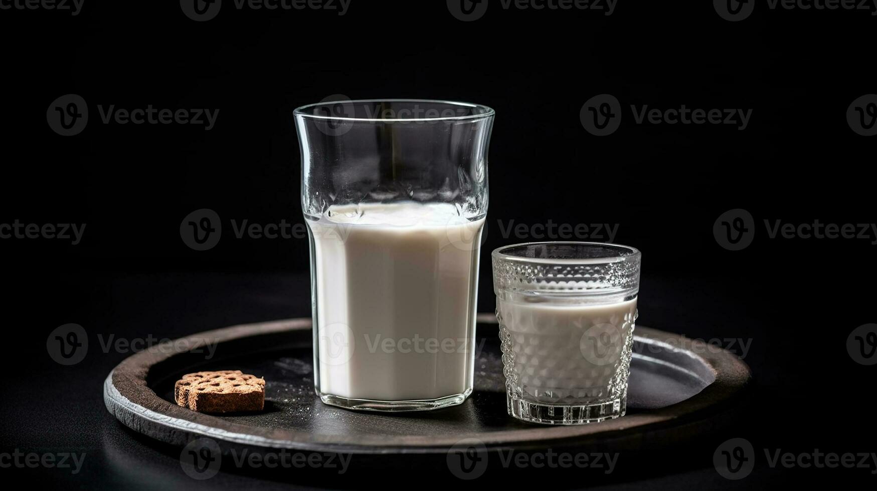 Simple Pleasures, A Rustic Glass of Milk, Pure and Wholesome. Generative AI photo