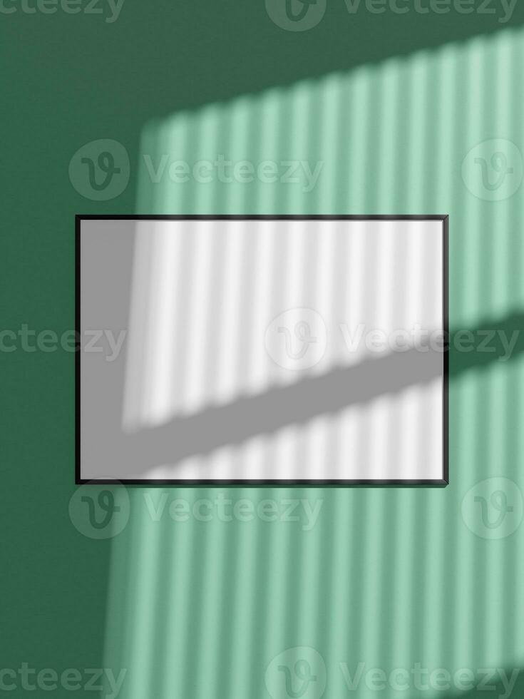 Frame on the wall with window shadow photo