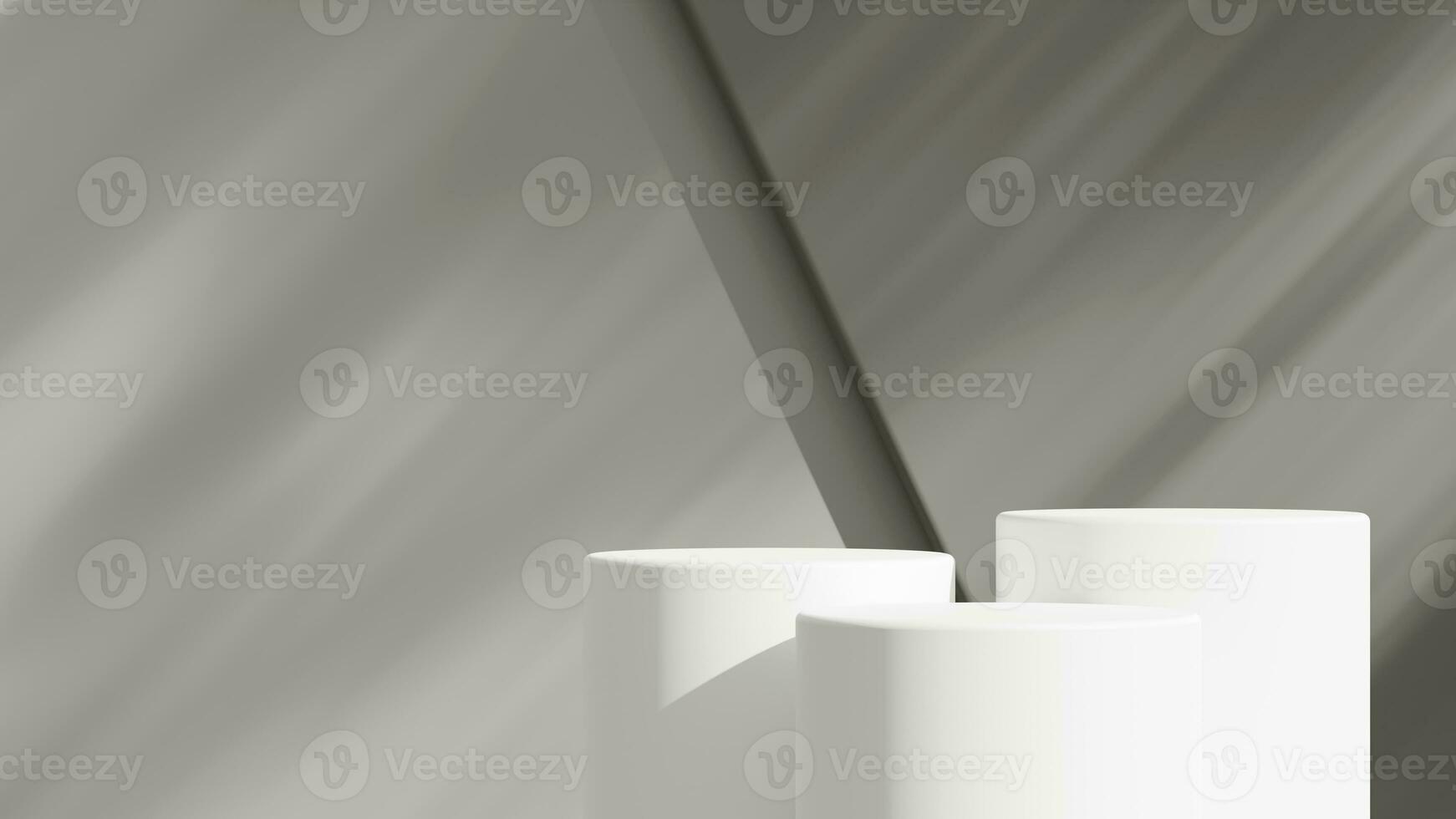 Gray podium, platform for presentation. Presentation circle of white platform, product place for presentation, winner podium or stage on transparent background. photo