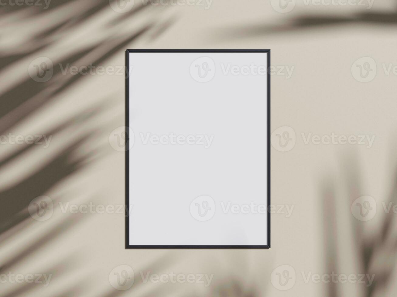 Minimal frame mockup hanging on the wall photo