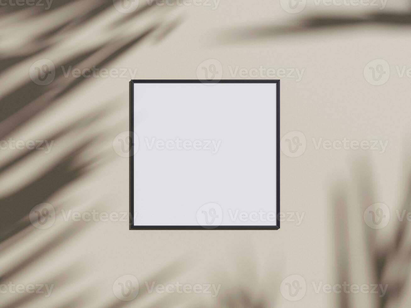 Minimal frame mockup hanging on the wall photo
