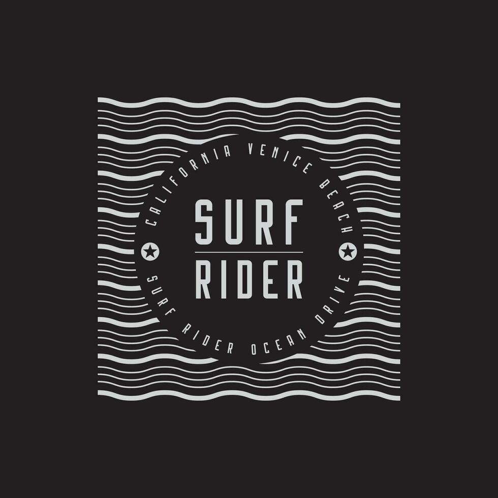 California surf rider illustration typography. perfect for t shirt design vector