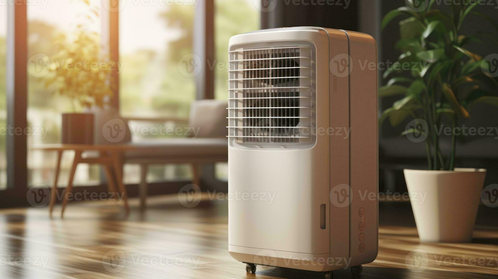 Embracing Comfort with Portable Air Conditioners. Generative AI photo