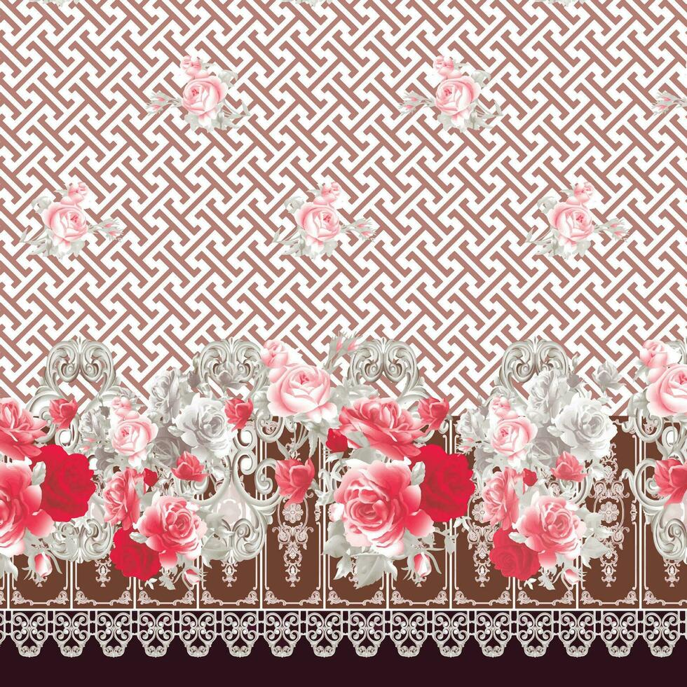Women clothes floral suit textile design vector