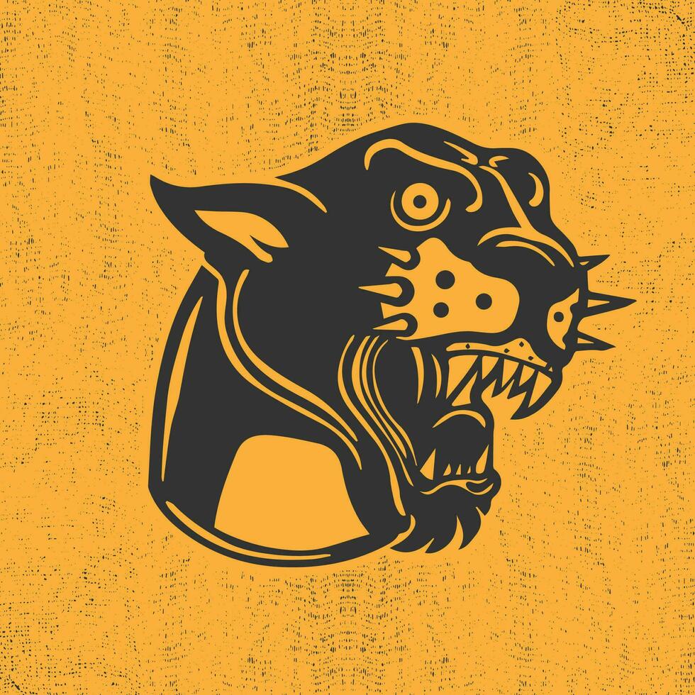 Vintage panther illustration for logos, clothing businesses, and print t-shirts or stickers, backgrounds, and clothing collection designs vector