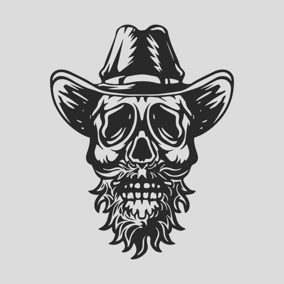 Exclusive vector skull image for tattoos, t shirt designs, urban apparel, and element design needs for any concept.