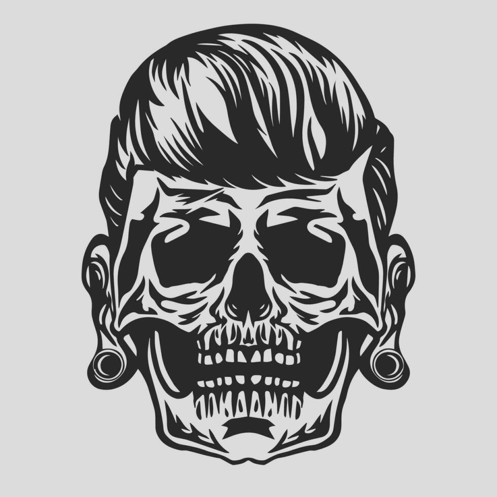 Exclusive vector skull image for tattoos, t shirt designs, urban apparel, and element design needs for any concept.