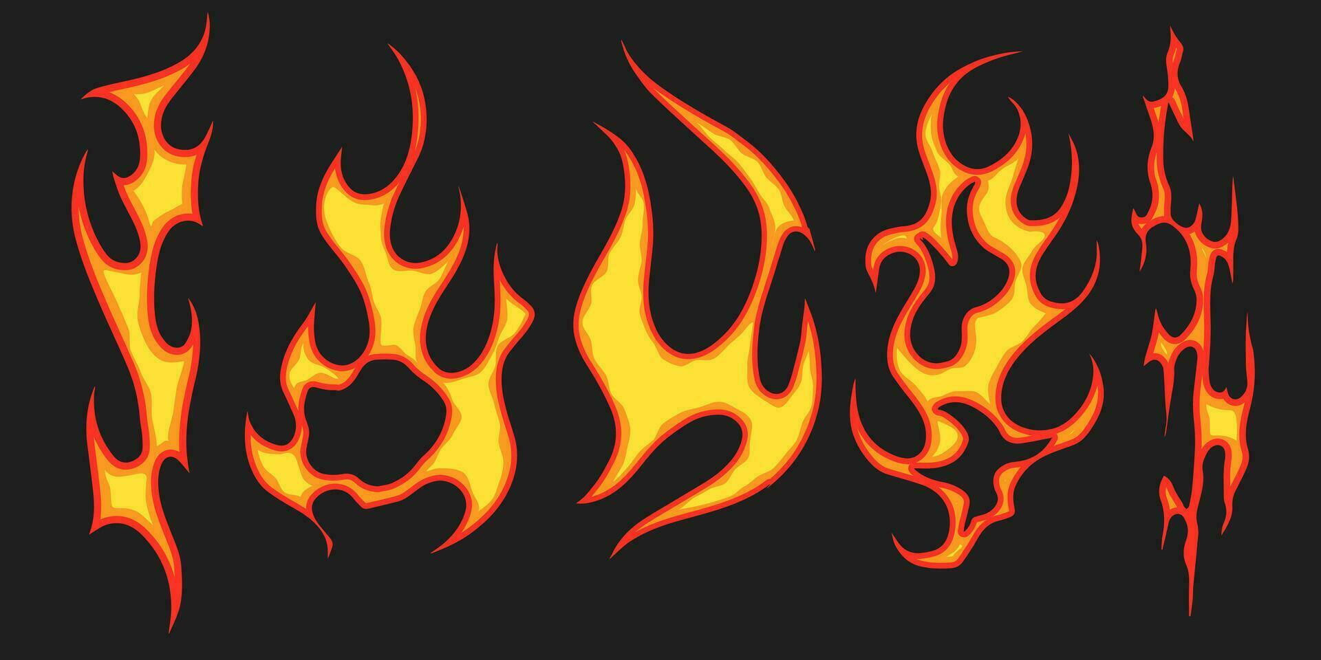 icono imágenes de todas tipos de fuego íconos en vector formato para tu camiseta, chaqueta, capucha y todas tu diseño necesidades