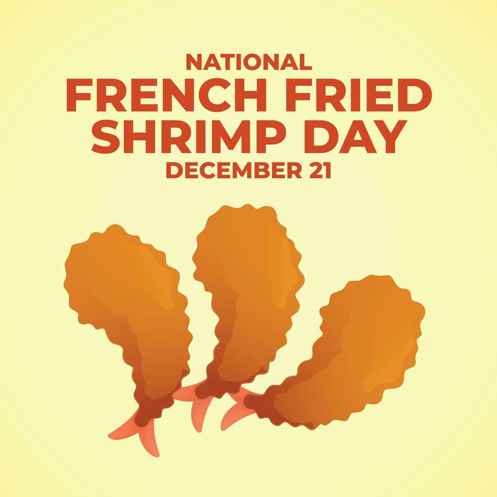 National French Fried Shrimp Day design template good for celebration usage. fried shrimp vector design. vector eps 10. shrimp element.