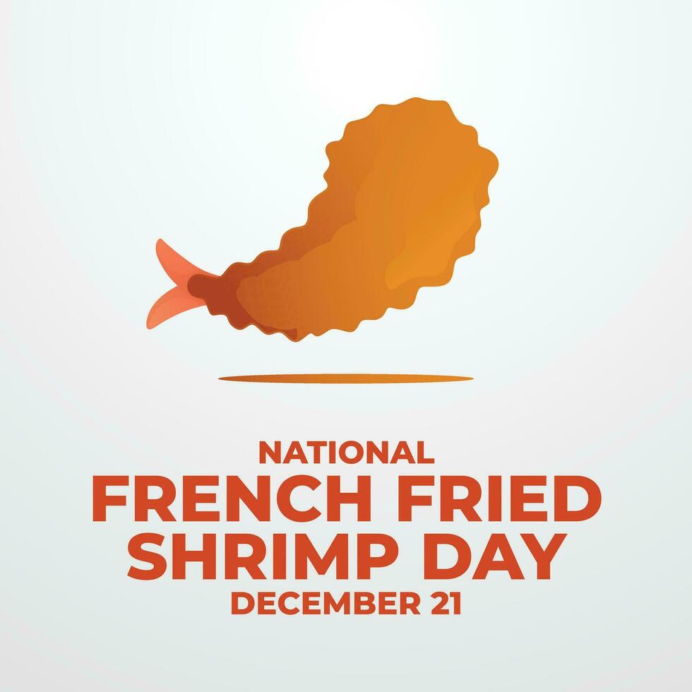 National French Fried Shrimp Day design template good for celebration usage. fried shrimp vector design. vector eps 10. shrimp element.