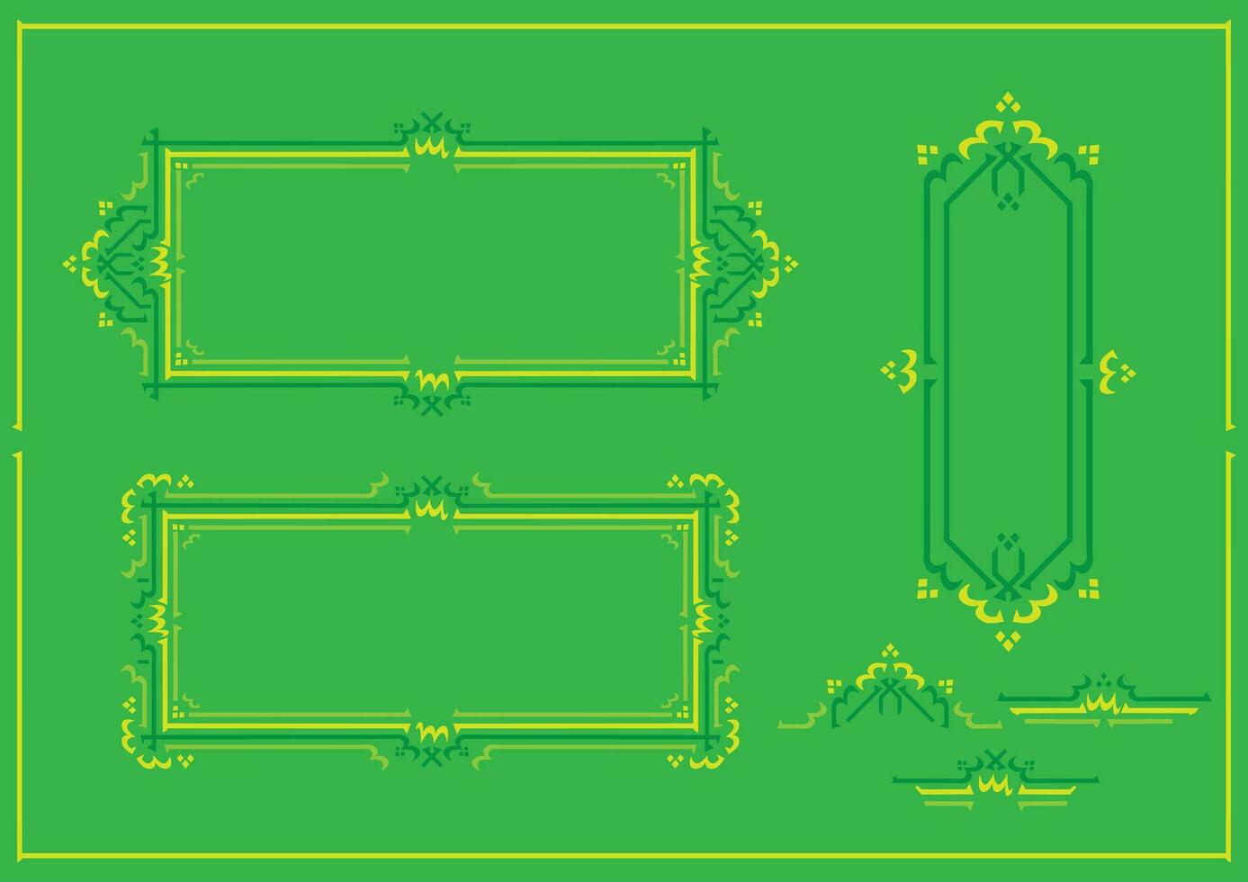 calligraphic ornament style for islamic theme design vector