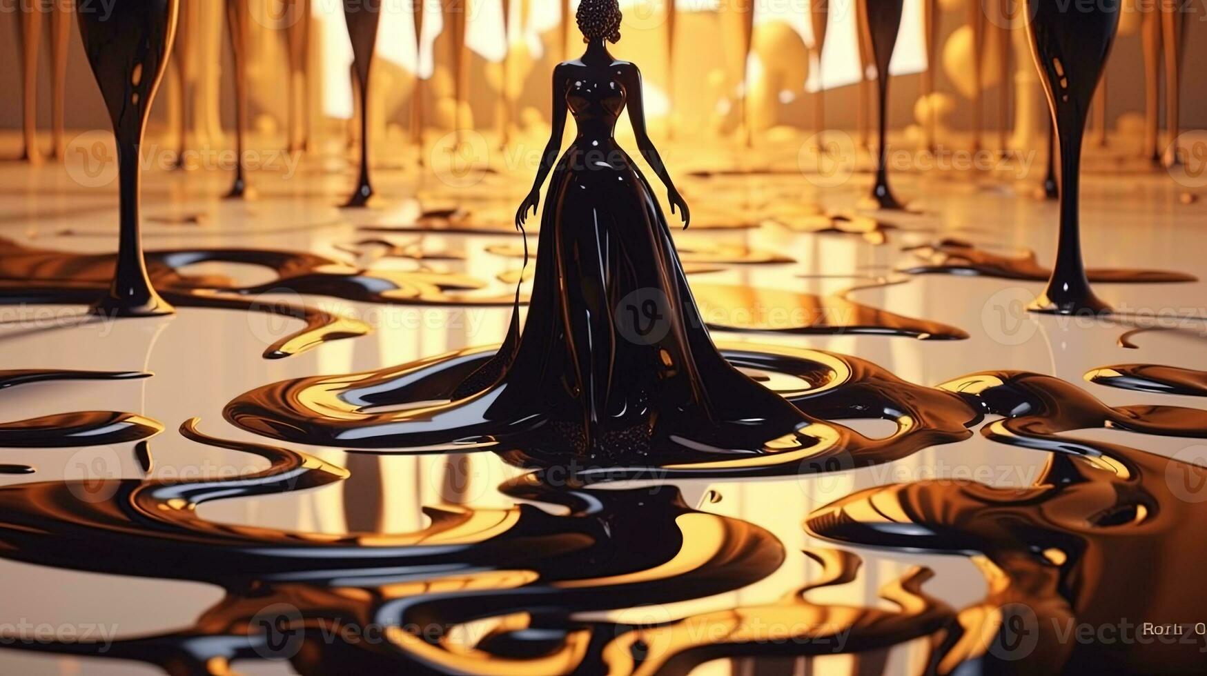 AI generated path to enlightenment, digital art illustration, Generative AI photo