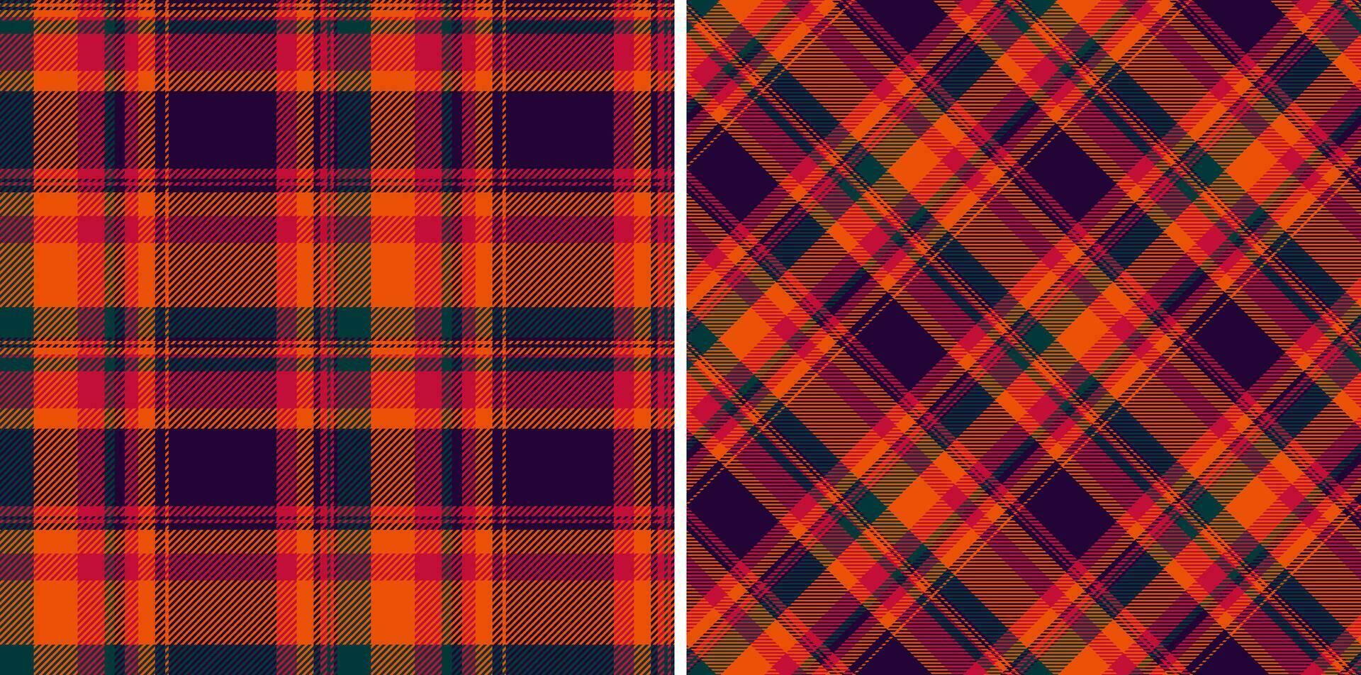 Pattern seamless background of check tartan fabric with a plaid texture vector textile.