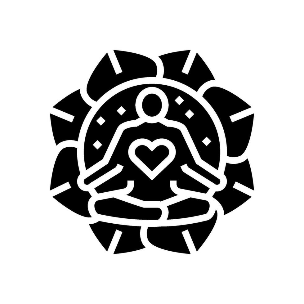 holistic healing mental health glyph icon vector illustration