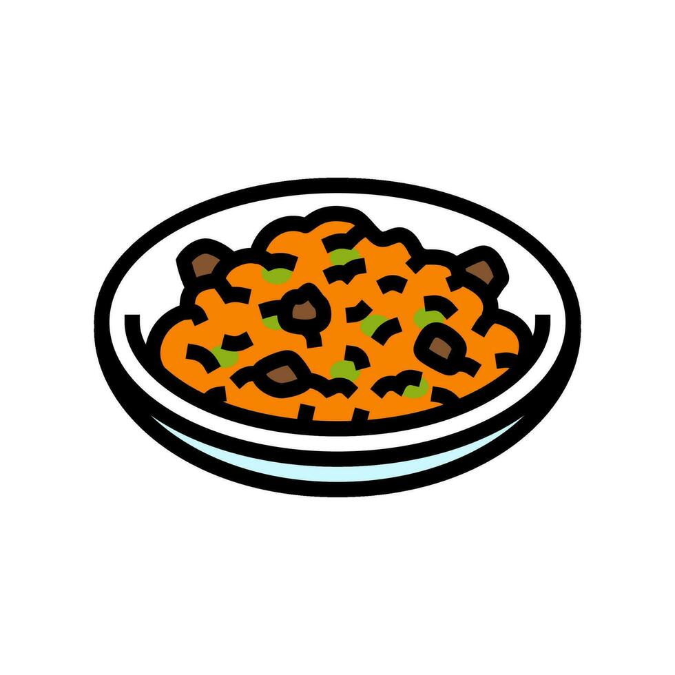 kisir turkish cuisine color icon vector illustration