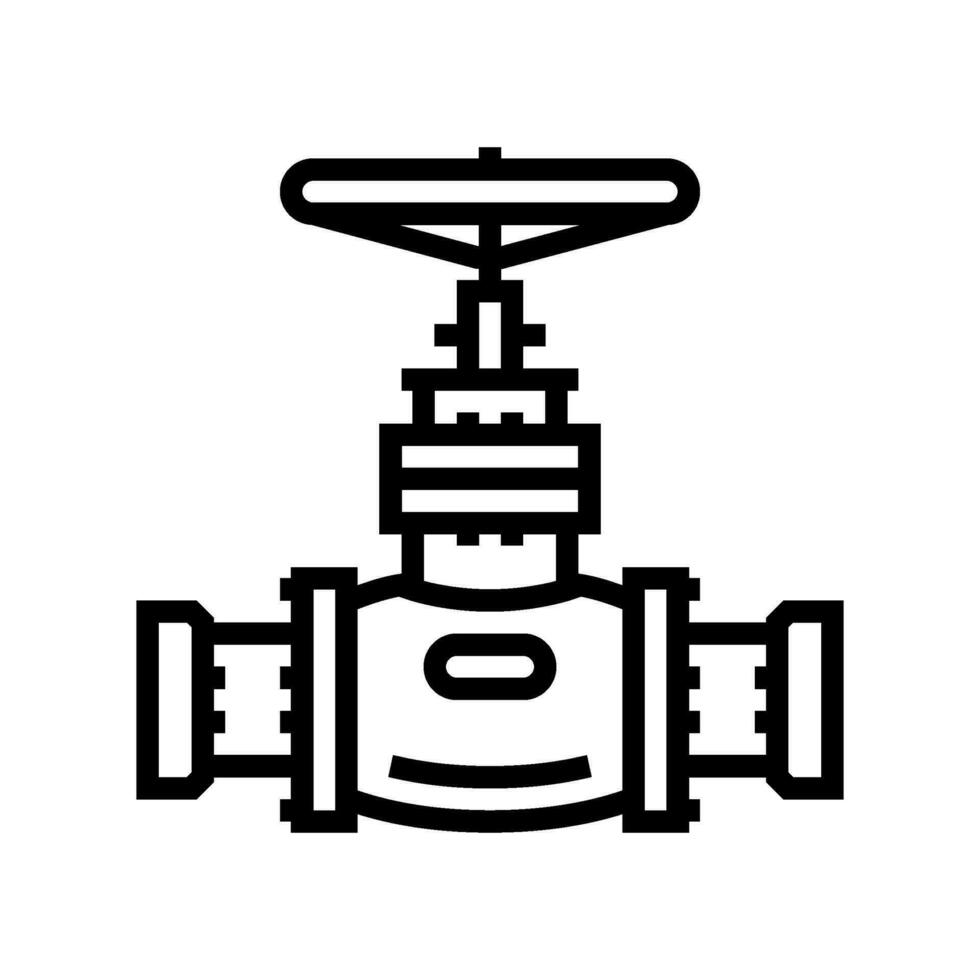 construcción tubería línea icono vector ilustración
