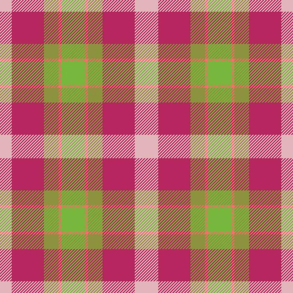 Plaid seamless pattern in red. Check fabric texture. Vector textile print.