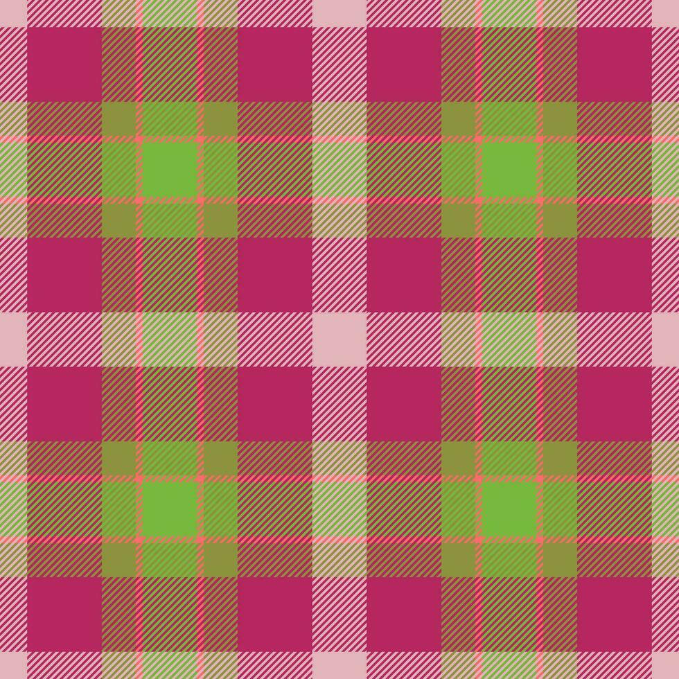 Plaid seamless pattern in red. Check fabric texture. Vector textile print.