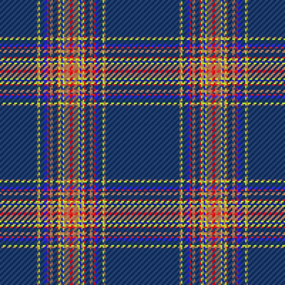 Plaid texture fabric of tartan seamless background with a pattern textile vector check.