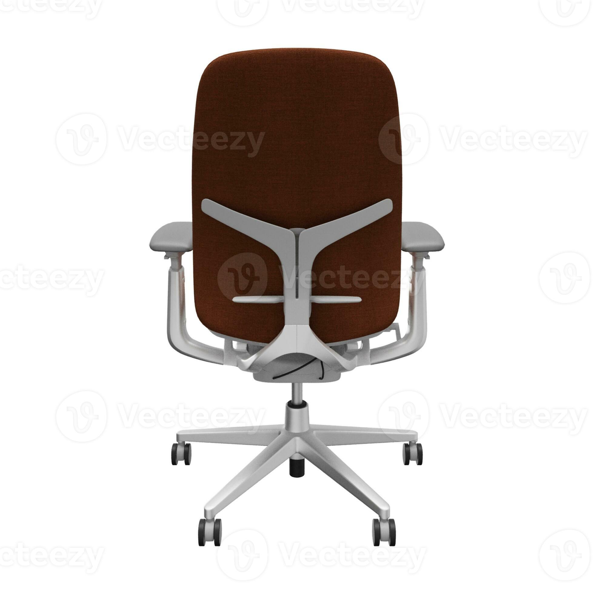 Modern accent chairs back view 3d rendering. High quality transparent
