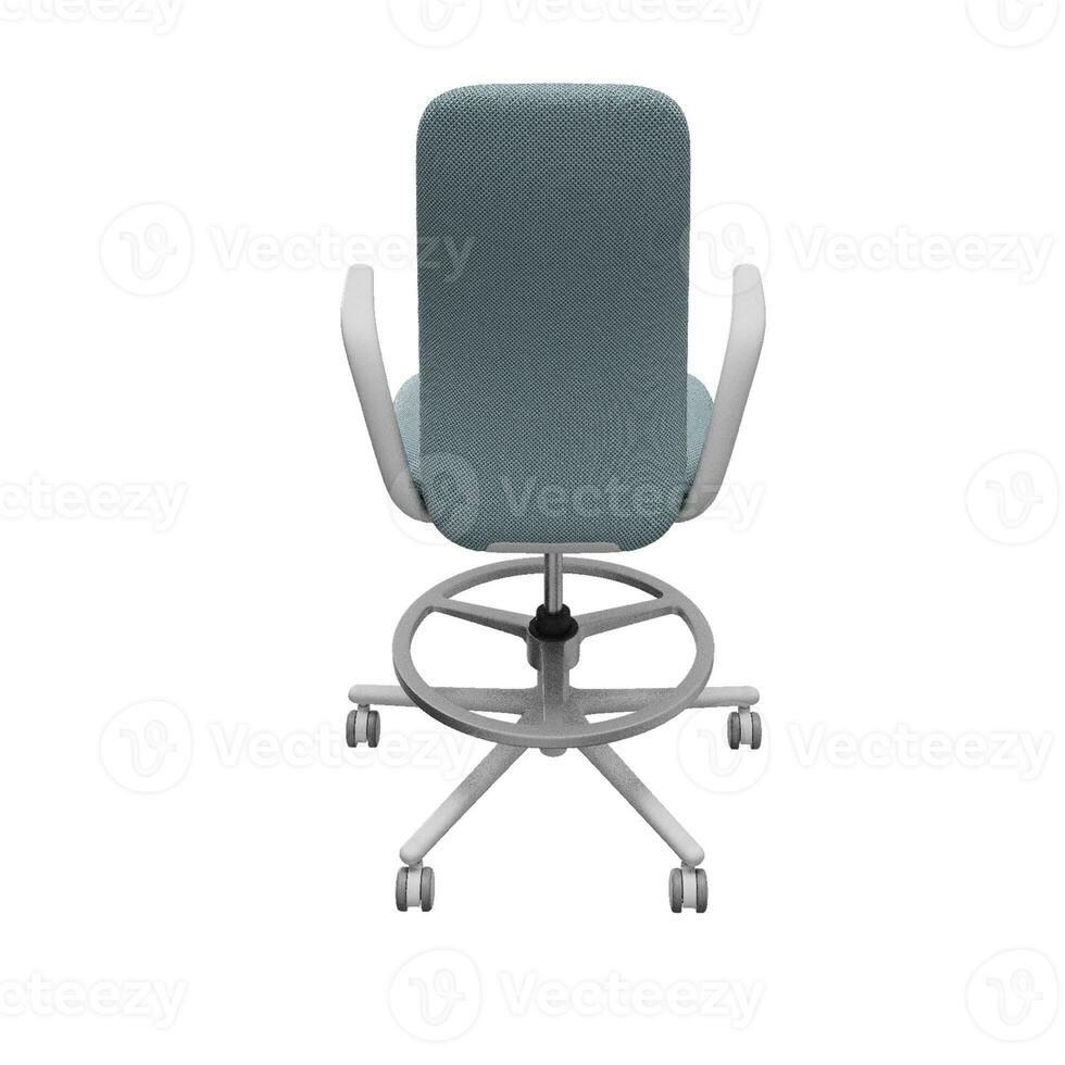 Modern accent chairs back view 3d rendering. High quality transparent background image. photo