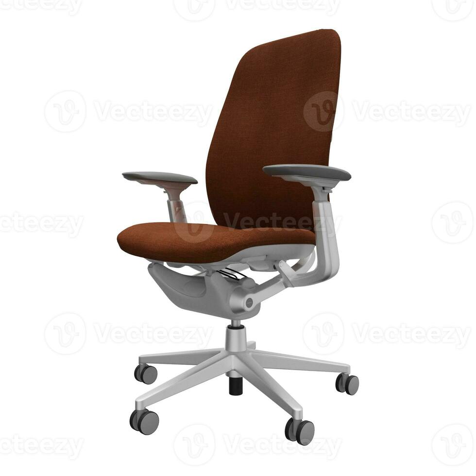 Modern accent chairs right side view 3d rendering. High quality transparent background image. photo