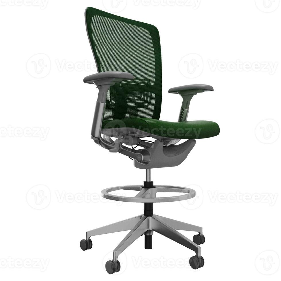 Modern accent chairs left side view 3d rendering. High quality transparent background image. photo