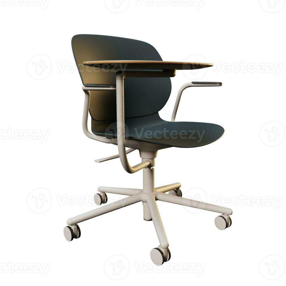 Modern accent chairs left side view 3d rendering. High quality transparent background image. photo