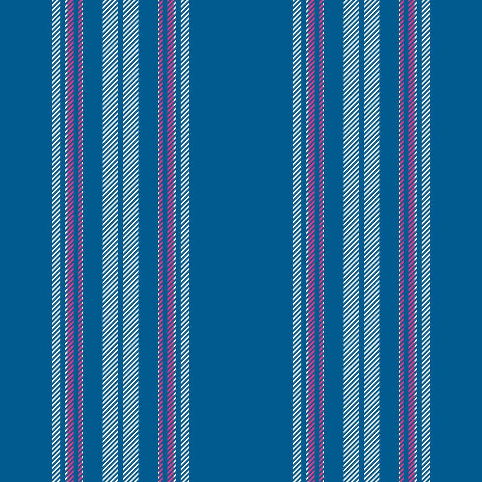 Vertical lines stripe pattern in blue. Vector stripes background fabric texture. Geometric striped line seamless abstract design.