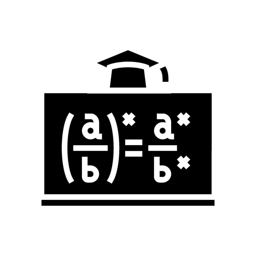 matemáticas clase primario colegio glifo icono vector ilustración