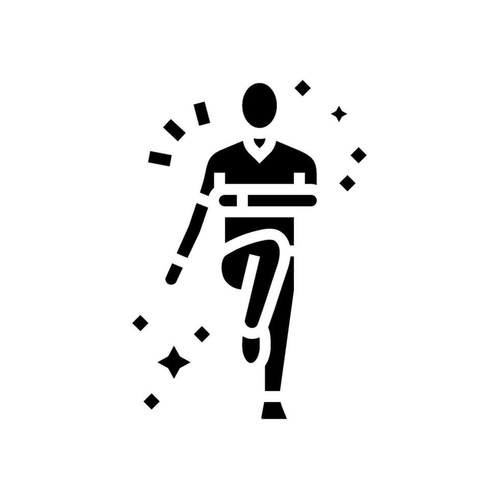 exercise for mood mental health glyph icon vector illustration