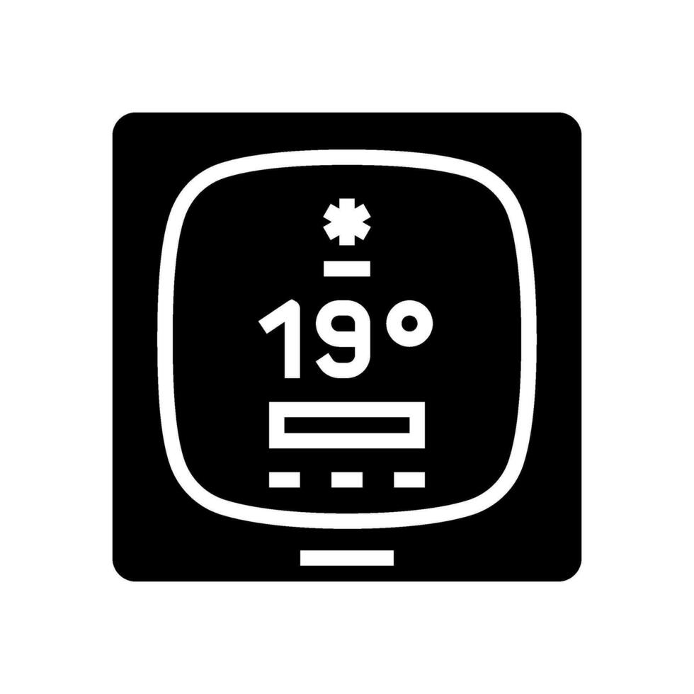 inteligente termostato glifo icono vector ilustración