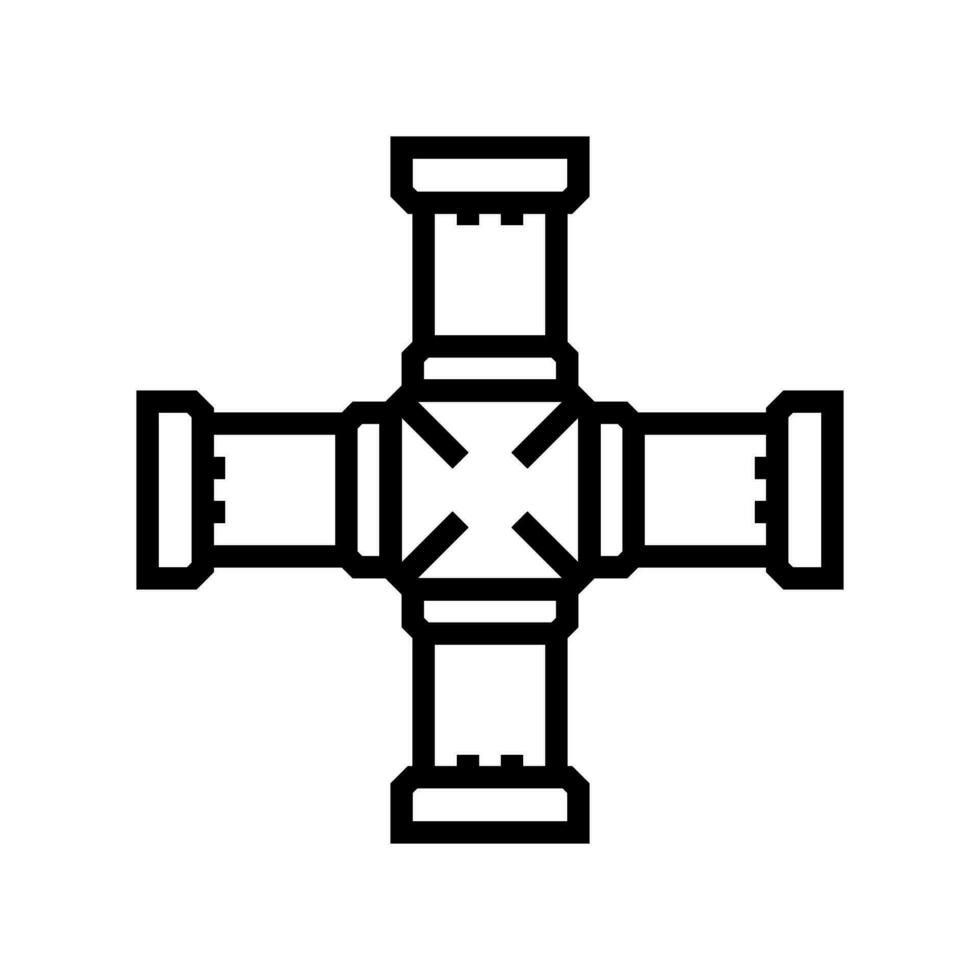 engineering pipeline line icon vector illustration