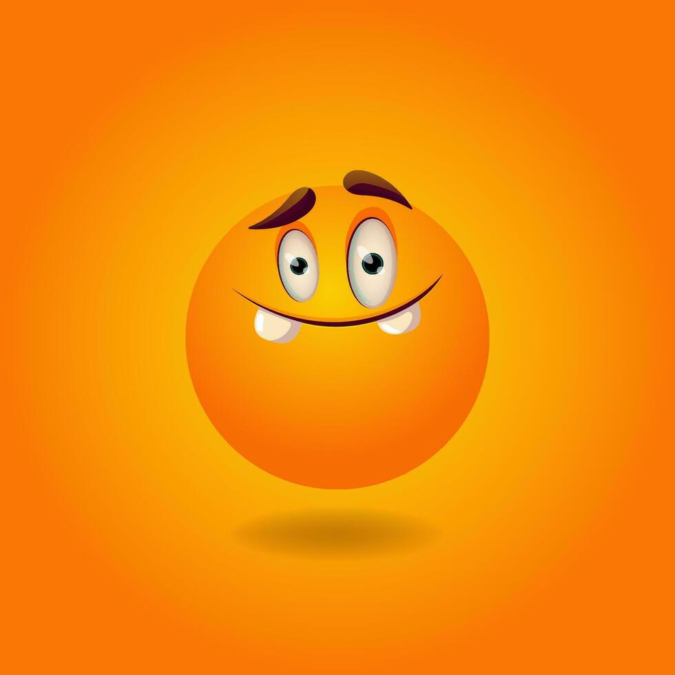 Cheerful, satisfied, smiling, happy, laughing Smile or Emoji. Emotions. Design element for advertising, posters, prints for clothing, banners, covers, children's products, websites, social networks vector