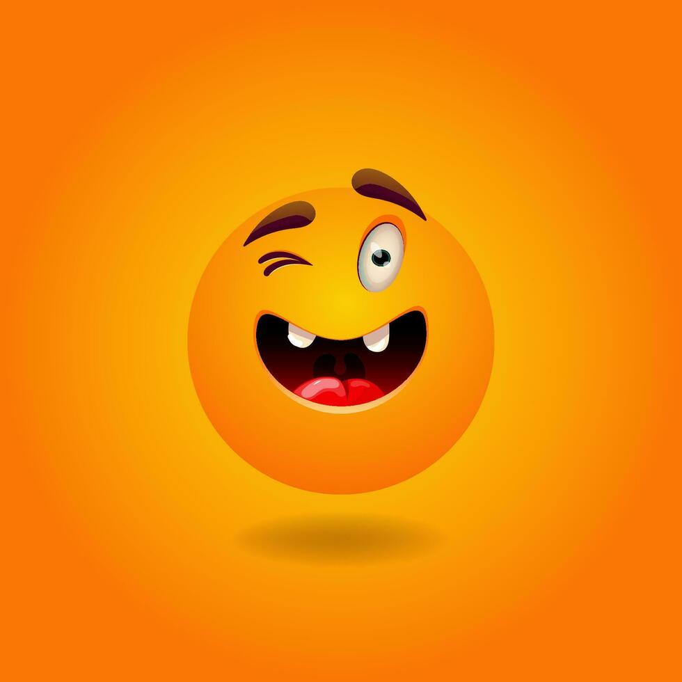 alegre, satisfecho, sonriente, feliz, riendo sonrisa o emojis emociones diseño elemento para publicidad, carteles, huellas dactilares para ropa, pancartas, cubiertas, para niños productos, sitios web, social redes vector