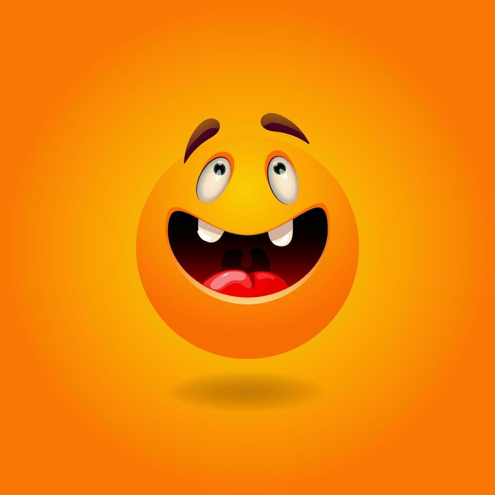 alegre, satisfecho, sonriente, feliz, riendo sonrisa o emojis emociones diseño elemento para publicidad, carteles, huellas dactilares para ropa, pancartas, cubiertas, para niños productos, sitios web, social redes vector