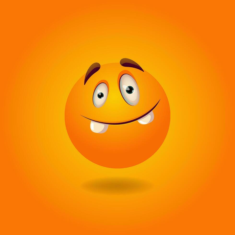 Cheerful, satisfied, smiling, happy, laughing Smile or Emoji. Emotions. Design element for advertising, posters, prints for clothing, banners, covers, children's products, websites, social networks vector