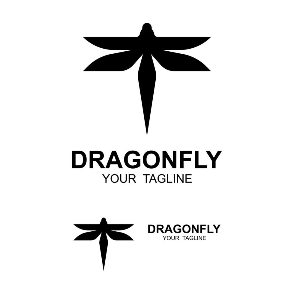 Dragonfly illustration icon design template vector photo