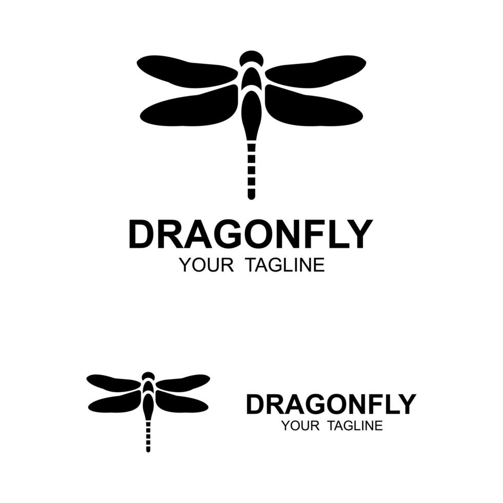 Dragonfly illustration icon design template vector photo