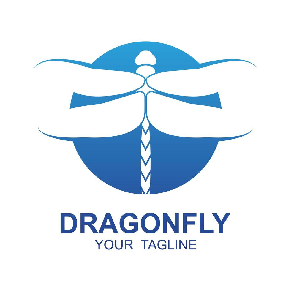 Dragonfly illustration icon design template vector photo