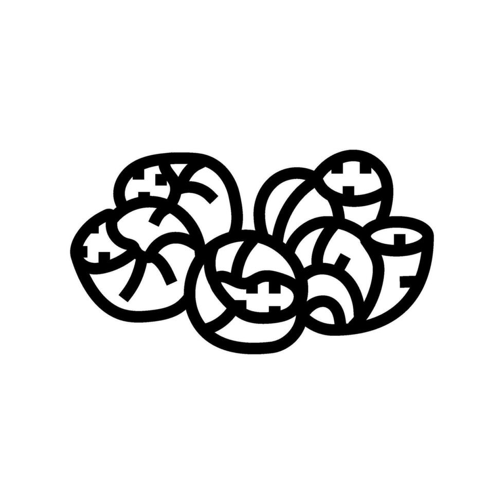escargot dish french cuisine line icon vector illustration