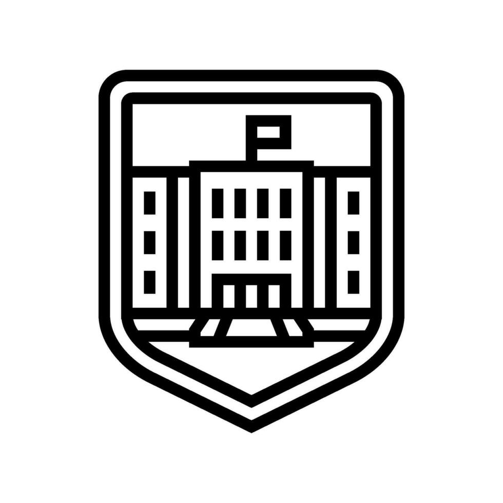 school safety primary school line icon vector illustration