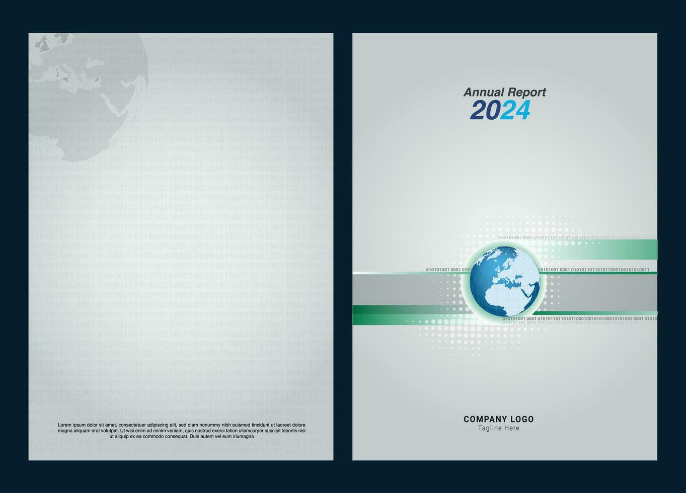Annual Report cover design templete vector