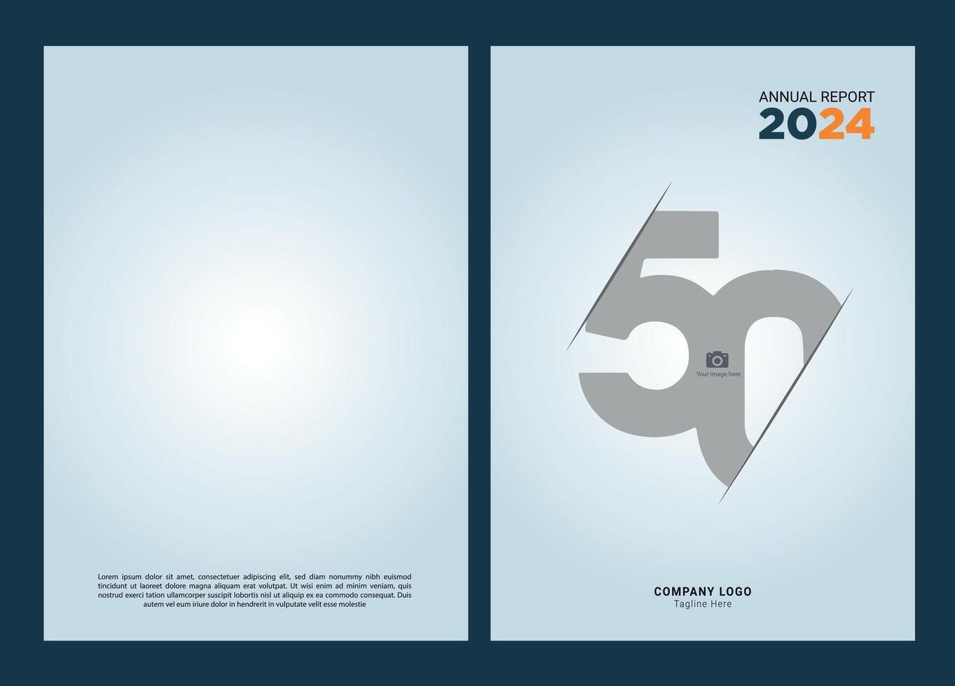 Annual Report cover design templete vector