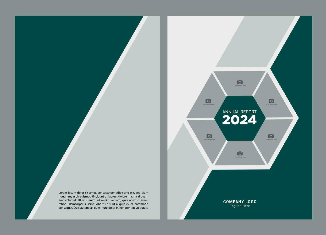 Annual Report cover design templete vector